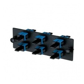 Panduit Panel de 6 Adaptadores de Fibra Óptica SC Simplex Monomodo, Azul