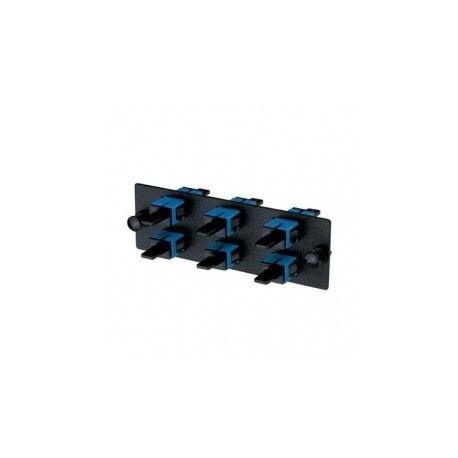 Panduit Panel de 6 Adaptadores de Fibra Óptica SC Simplex Monomodo, Azul