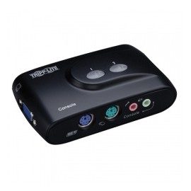 Tripp Lite Switch KVM Compacto de 4 Puertos PS2 con Audio y Cables