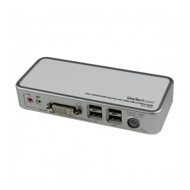 StarTech.com Switch KVM SV211KDVI, Alámbrico, DVI USB, 2 Puertos