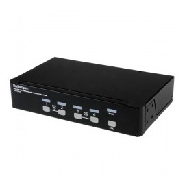 StarTech.com Switch KVM con Audio y Hub USB 2.0, Alámbrico, DVI USB, 4 Puertos