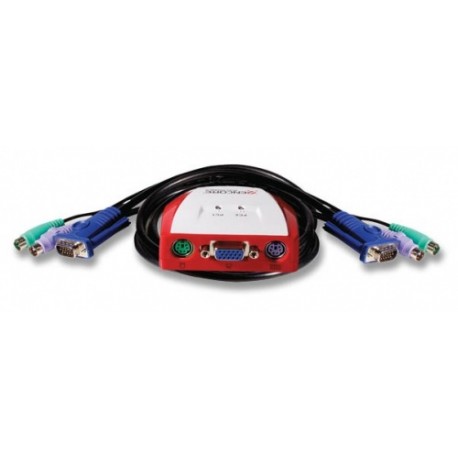 Encore Cable Switch KVM de 2 Puertos PS2, 1.2 Metros