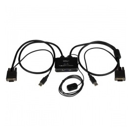 StarTech.com Cable Switch KVM SV211USB, USB VGA, 85cm, Negro