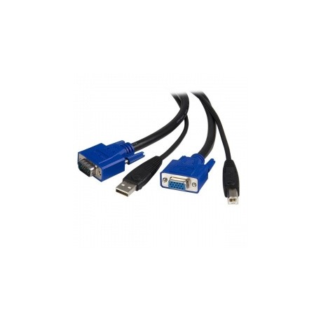 StarTech.com Cable KVM Universal 2 en 1 PS2 HD-15 VGA, 3 Metros