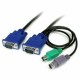 Startech.com Cable KVM Ultra Delgado 3 en 1, 2x PS2 Macho - 2x VGA Macho, 1.8 Metros, Negro