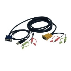 Tripp Lite Kit de Cables VGA USB Audio, 3 Metros, para Multiplexor KVM