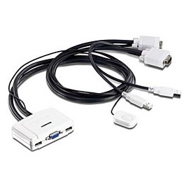 Trendnet Cable Switch KVM TK-217i, USB VGA, 2 Puertos
