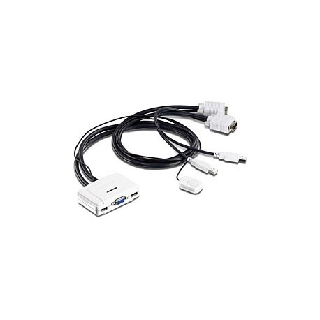Trendnet Cable Switch KVM TK-217i, USB VGA, 2 Puertos