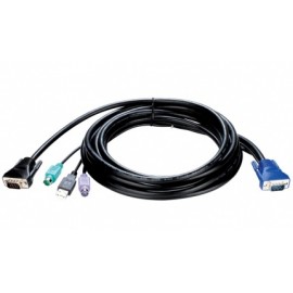 D-Link Cable KVM-402, D-Sub 15pin - D-Sub 15pin, USB