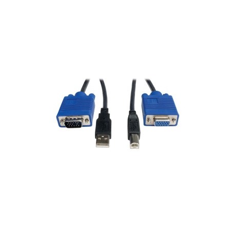 Tripp Lite Cable KVM P758-010, HD15F, USB B - HD15M, USB A, 3 Metros