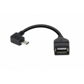 Xtech Adaptador OTG micro-USB Macho - USB Hembra, 13.5cm, Negro