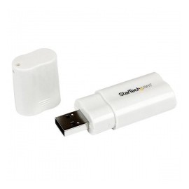 StarTech.com Adaptador USB Macho - Audio Estéreo Hembra, Blanco