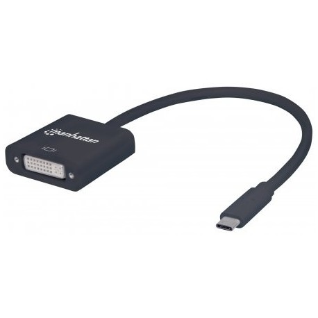 Manhattan Adaptador USB-C 3.1 Macho - DVI Hembra, Negro