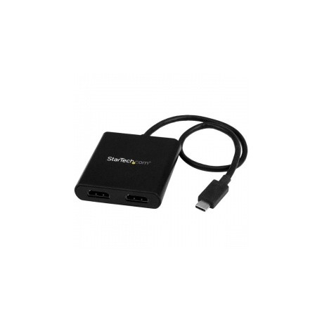 StarTech.com Divisor Splitter MST USB-C Macho - 2x HDMI Hembra, Negro