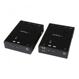StarTech.com Extensor HDMI por Cat5 HDBaseT con Concentrador USB e IR, 90 Metros