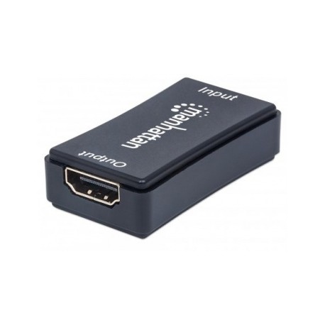 Manhattan Repetidor HDMI Hembra - HDMI Hembra, hasta 40 Metros, Negro