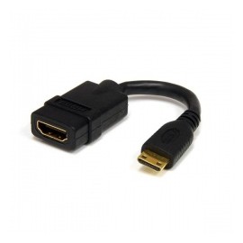 Startech.com Cable Adaptador HDMI Hembra - mini HDMI Macho, 12cm