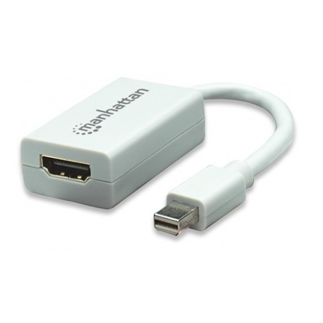 Manhattan Mini Adaptador HDMI - mini DisplayPort, 17cm, Blanco