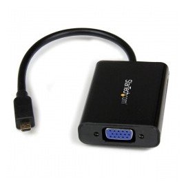 StarTech.com Adaptador de Video y Audio, Micro HDMI 19-p Macho - VGA 15-p Hembra, Negro