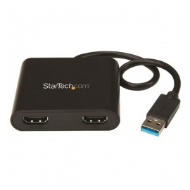 StarTech.com Adaptador de Video Externo USB 3.0 a 2 Puertos HDMI 4K para 2 Pantallas
