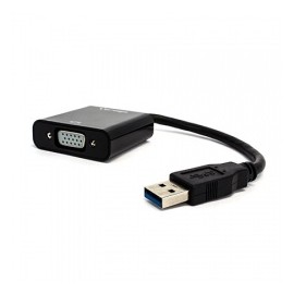 Vorago Adaptador USB 3.0 Macho - VGA Hembra, Negro