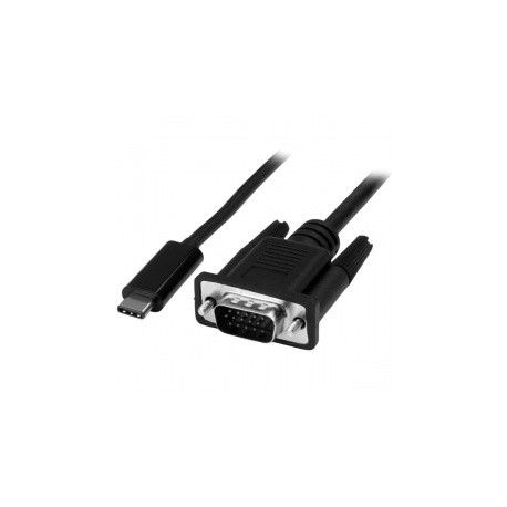 StarTech.com Cable USB C Macho - VGA (D-Sub) Macho, 2 Metros, Negro