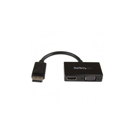 StarTech.com Adaptador DisplayPort para Viajes, DisplayPort - HDMI o VGA, Negro