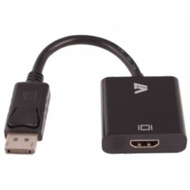 V7 Adaptador DisplayPort Macho - HDMI Macho, Negro
