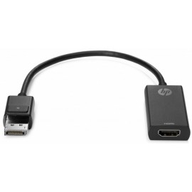 HP Adaptador HDMI Hembra - DP Macho, 30.5cm, Negro