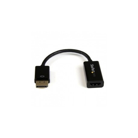 Startech.com Convertidor de Video DisplayPort Macho - HDMI Hembra, 15cm, Negro