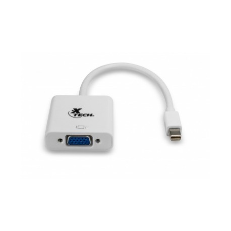 Xtech Adaptador mini DisplayPort Macho - VGA, 17cm, Blanco
