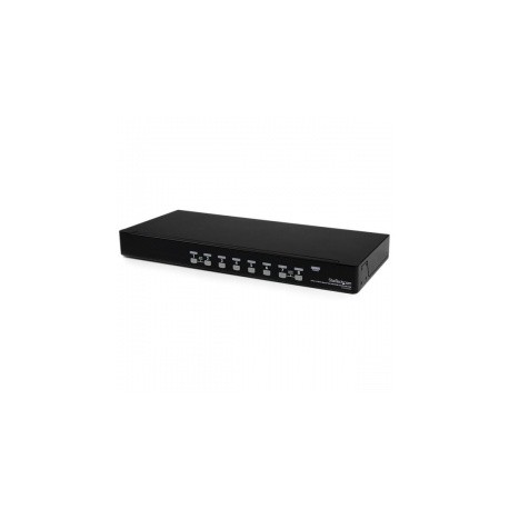 StarTech.com Switch KVM SV831DUSBU, VGA HD15, 1U Rack Estante, 8 Puertos