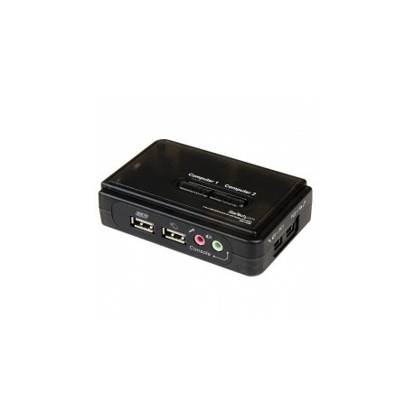 StarTech.com Switch KVM, USB, 2 Puertos, con Audio y Cables