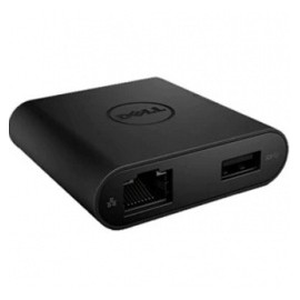 Dell Adaptador USB-C Macho - VGA USB 3.0 Network HDMI, Negro