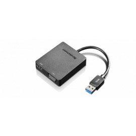 Lenovo Adaptador Universal USB 3.0 - VGA-HDMI, Negro
