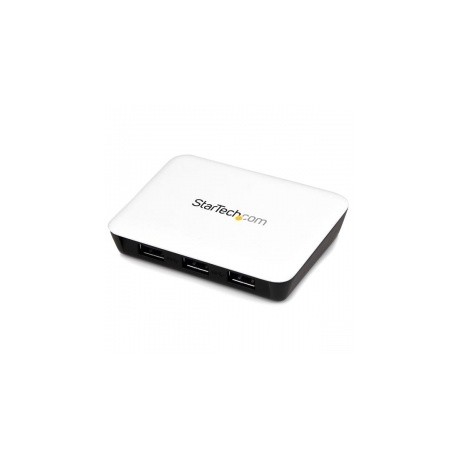 StarTech.com Adaptador de Red NIC Gigabit Ethernet Externo USB 3.0 con Hub Concentrador 3 Puertos con Alimentación