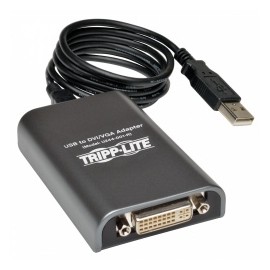 Tripp Lite Adaptador USB 2.0 - DVI-I - VGA, Negro