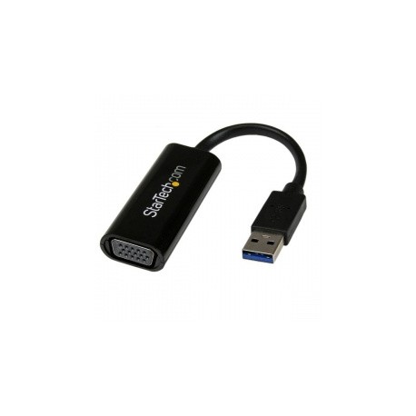 Startech.com Adaptador de Video Convertidor USB 3.0 Macho - VGA Hembra, 6cm, Negro