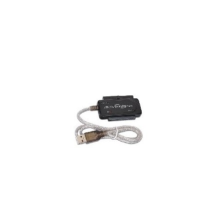 BRobotix Adaptador USB 2.0 Macho - IDE  SATA Hembra, Negro