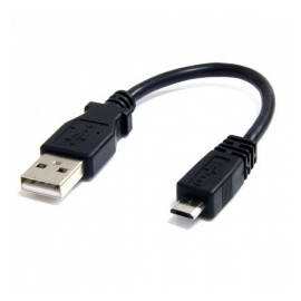 StarTech.com Cable Adaptador USB A Macho - micro USB B Macho para Teléfono Celular, 15cm, Negro