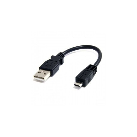 StarTech.com Cable Adaptador USB A Macho - micro USB B Macho para Teléfono Celular, 15cm, Negro