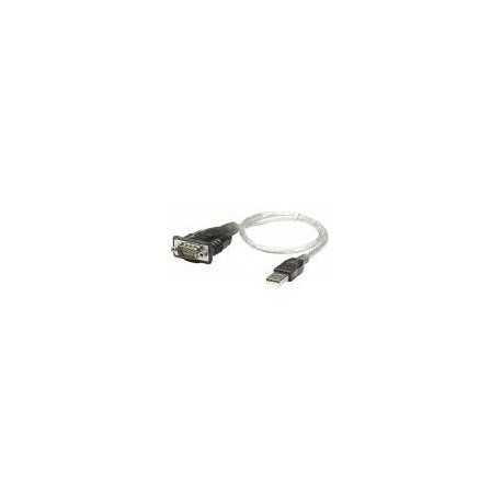 Manhattan Adaptador USB A - Serial RS-232, 0.45 Metros, Transparente