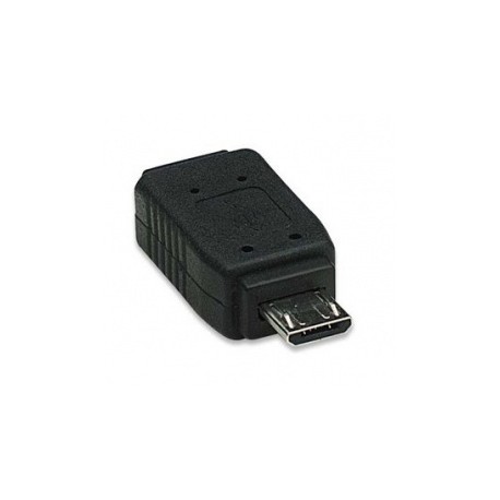 Manhattan Adaptador Mini USB Macho - Mini USB Hembra, Negro