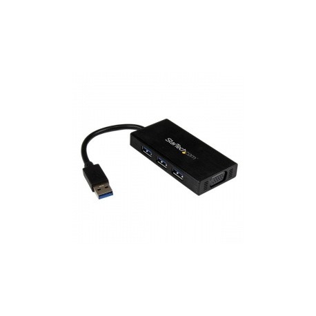 StarTech.com Adaptador de Video Externo Multimonitor USB 3.0 - VGA con Hub Concentrador USB de 3 Puertos