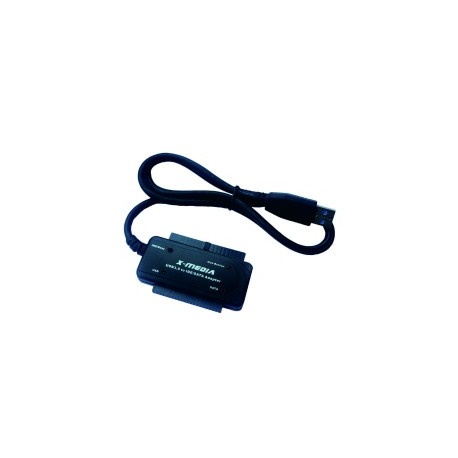 X-Media Adaptador USB 3.0 Macho - IDE SATA, 5 Gbits, Negro