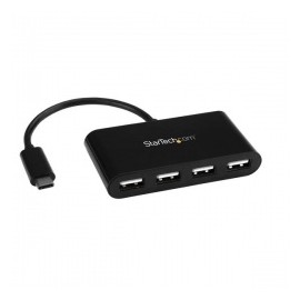 StarTech.com Hub Concentrador USB-C, 4 Puertos USB 2.0, 480 Mbits, Negro