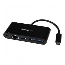 StarTech.com Hub USB 3.0, 3 Puertos, 1x RJ-45, 5000 Mbit/s, Negro