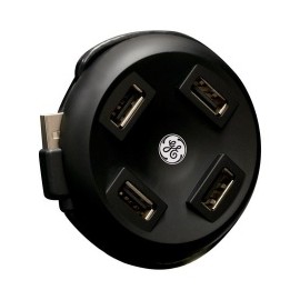 General Electric Hub USB 2.0, 4 Puertos, 480 Mbits, Negro