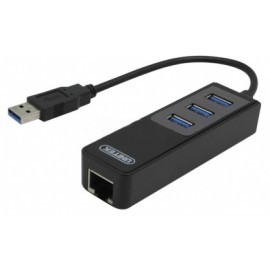Unitek Hub USB 3.0, 3 Puertos, 5000 Mbits, Negro