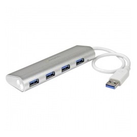 StarTech.com Hub Portátil USB 3.0 de 4 Puertos con Cable Incorporado
